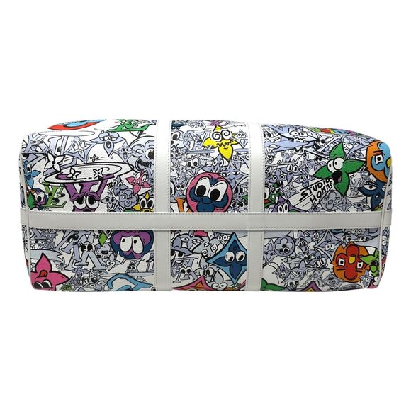 LOUIS VUITTON 2023 Comics White & Multi-Color Monogram Keepall Bandouliere 50 - Picture 4 of 12